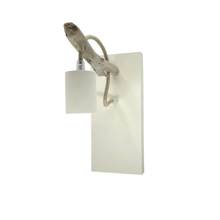 KALT - Applique murale en bois recyclé blanc cassé