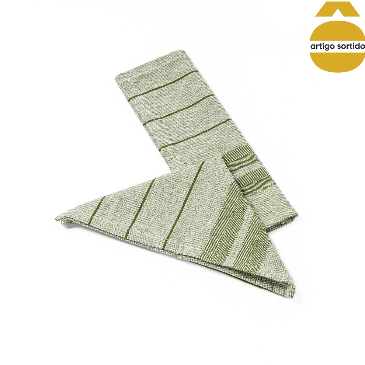 Conjunto de 2 guardanapos em algodão reciclado