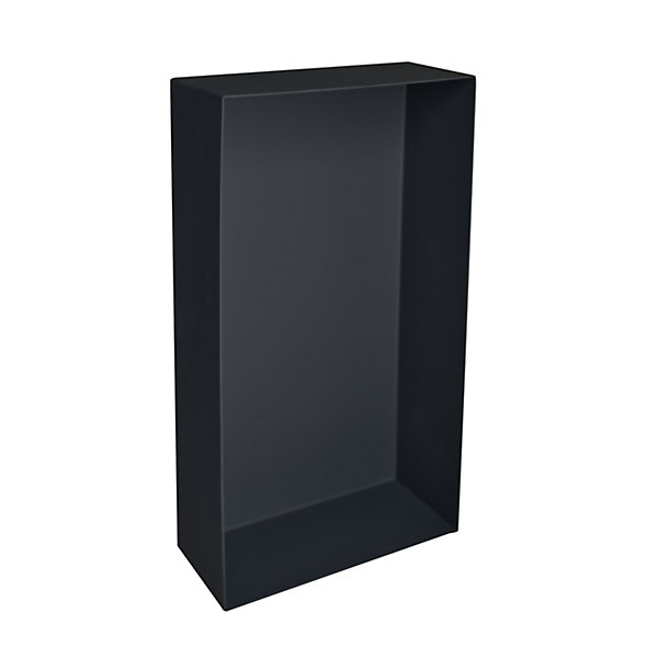 Niche design 80x30 cm semi encastree en acier inox couleur noire