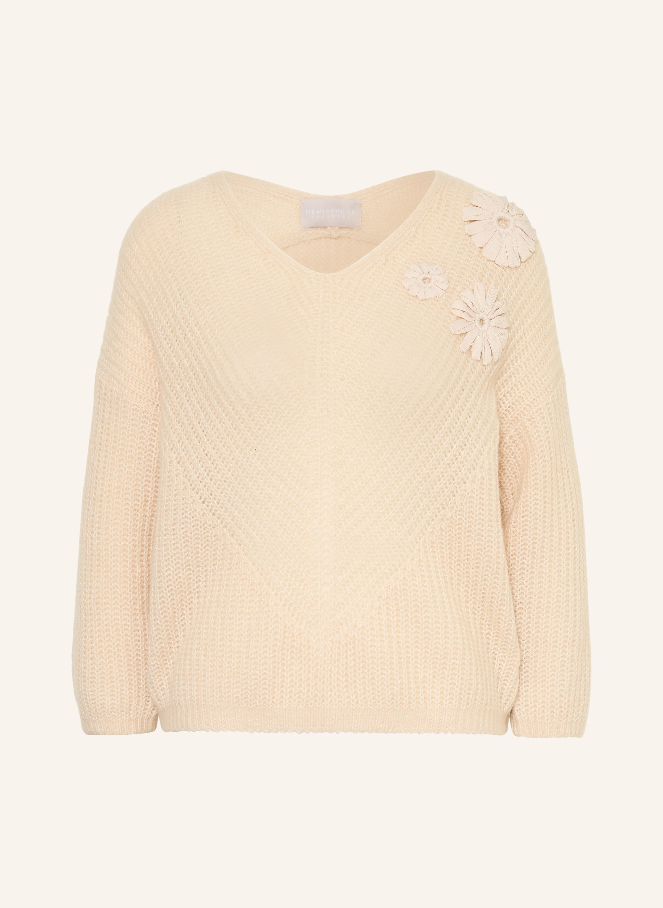 HEMISPHERE Pullover mit Cashmere und 3/4-Arm