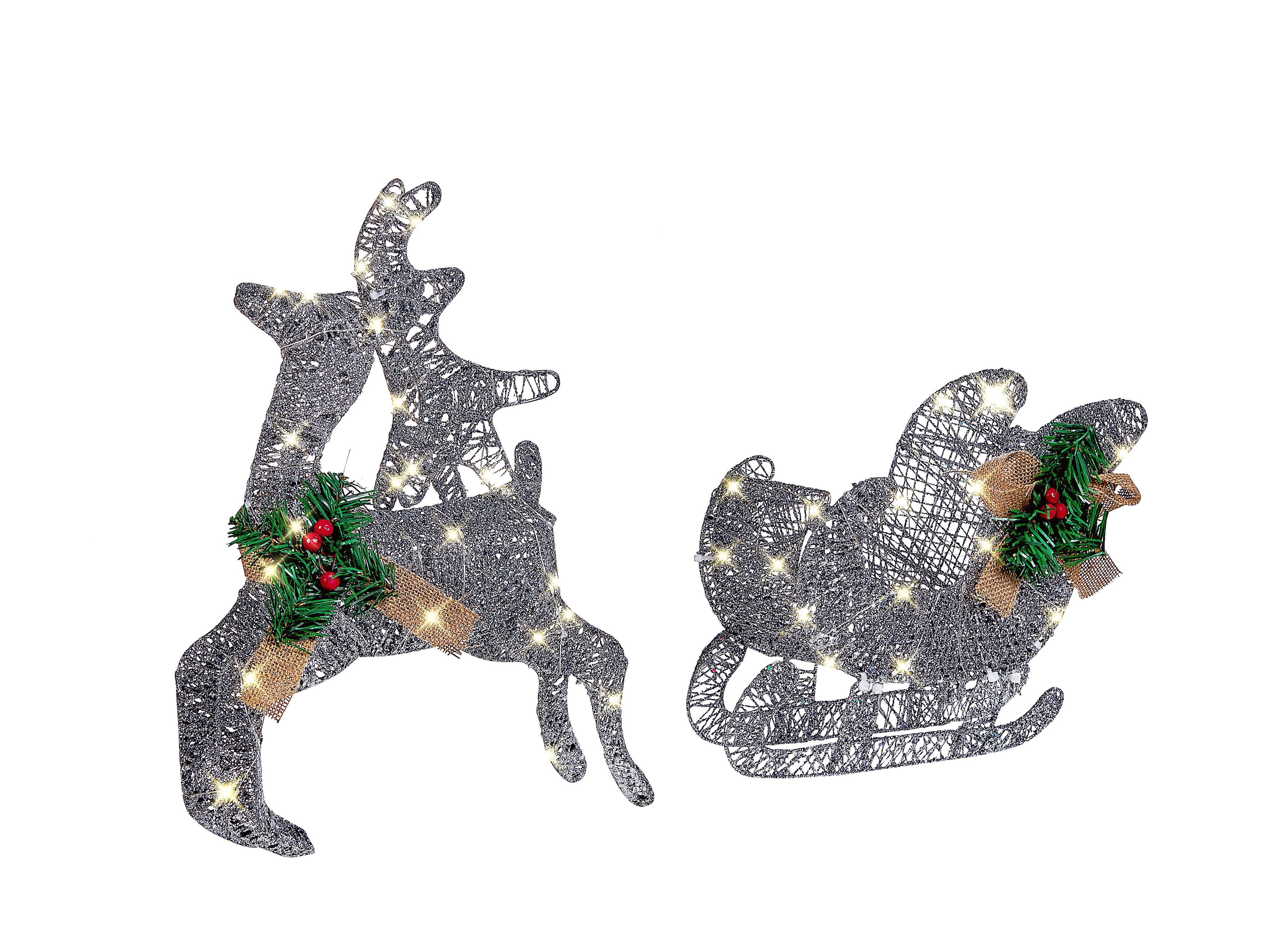Outdoor Decoration LED ENODAK Reindeer 41 cm Silver