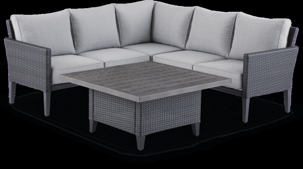 CANVAS Renfrew Square Outdoor Patio Conversation Dining Set w/UV-Resistant Cushions, 3-pc