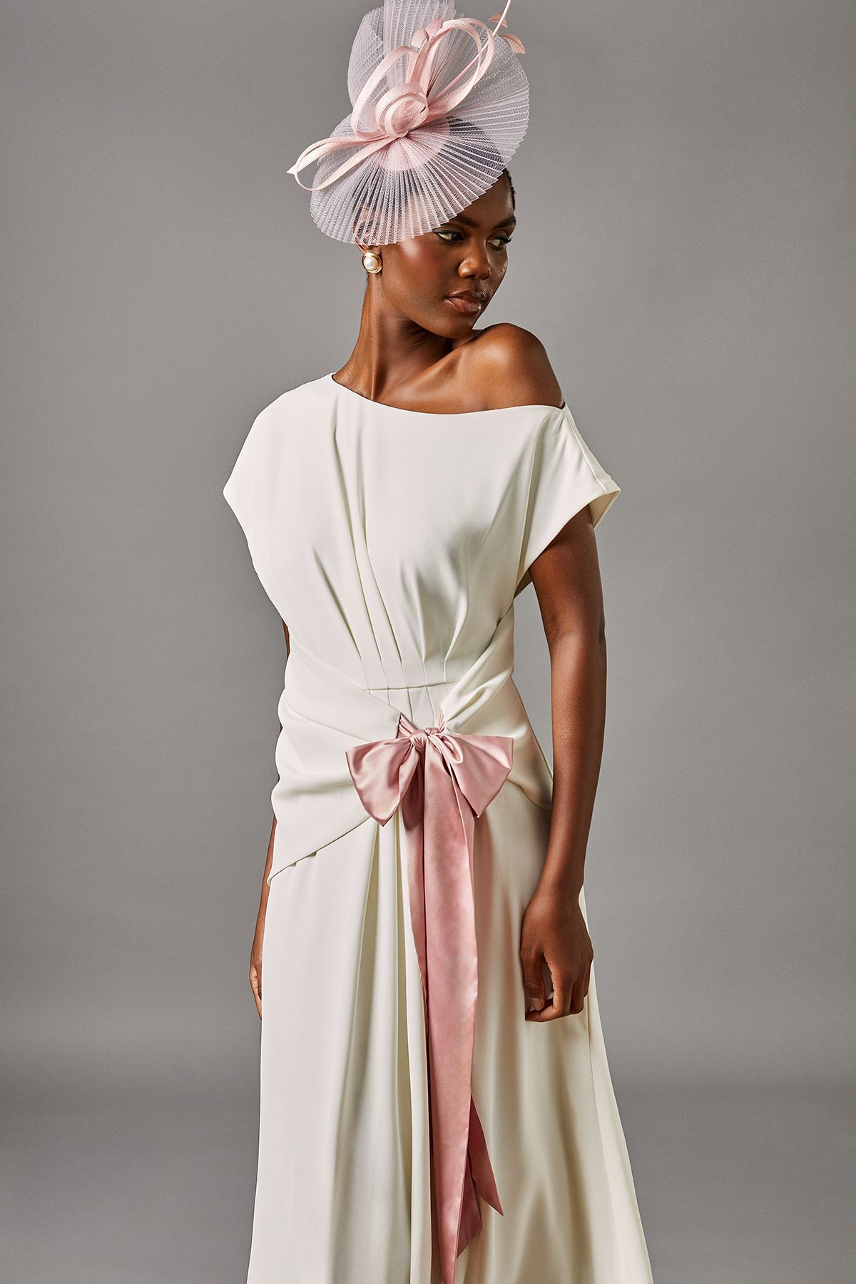 Coast Wrap Tie Pleated Midi Dress