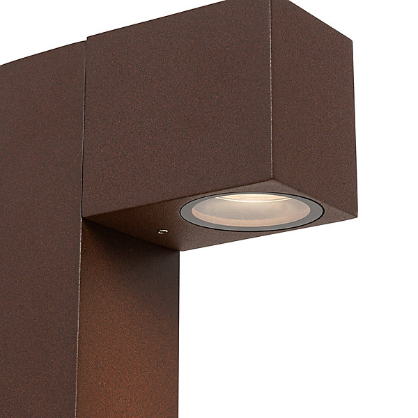 Lampadaire extérieur industriel brun rouille 80 cm IP44 - Baleno
