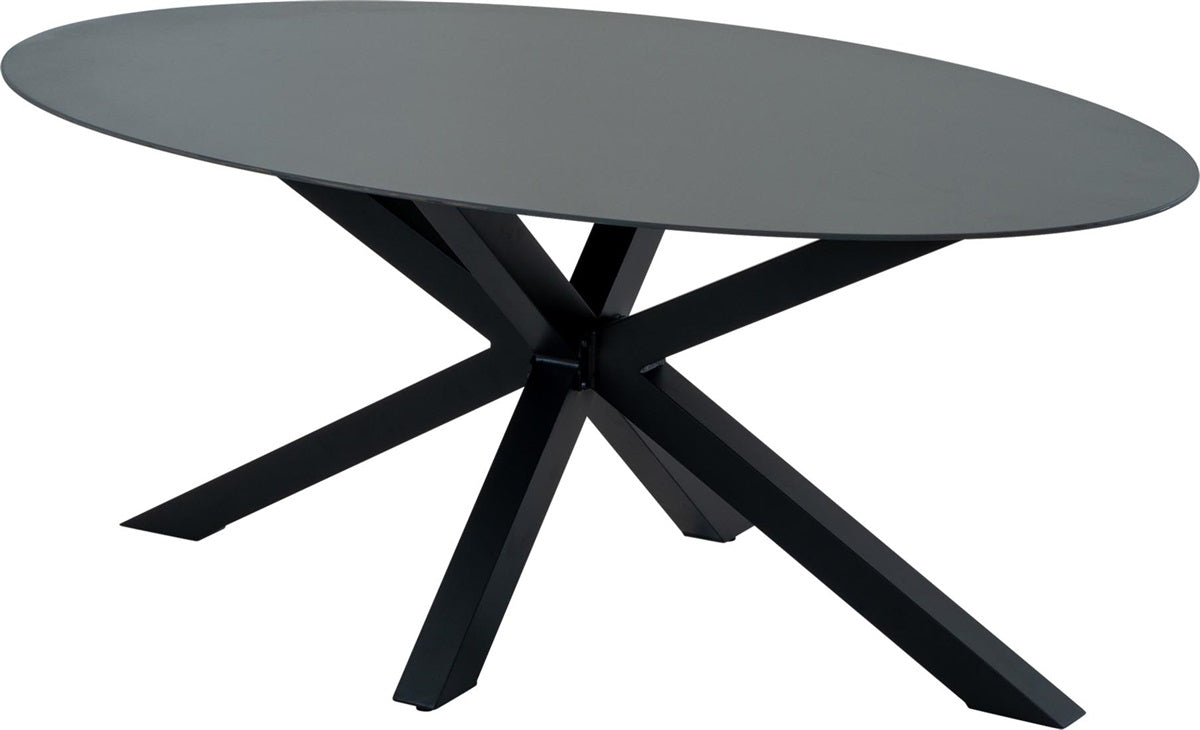 Lesli Living tuintafel Crest - zwart - 180x100x73cm