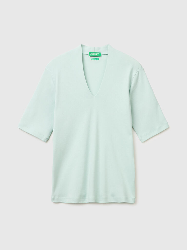 Slim fit t-shirt in long fiber cotton