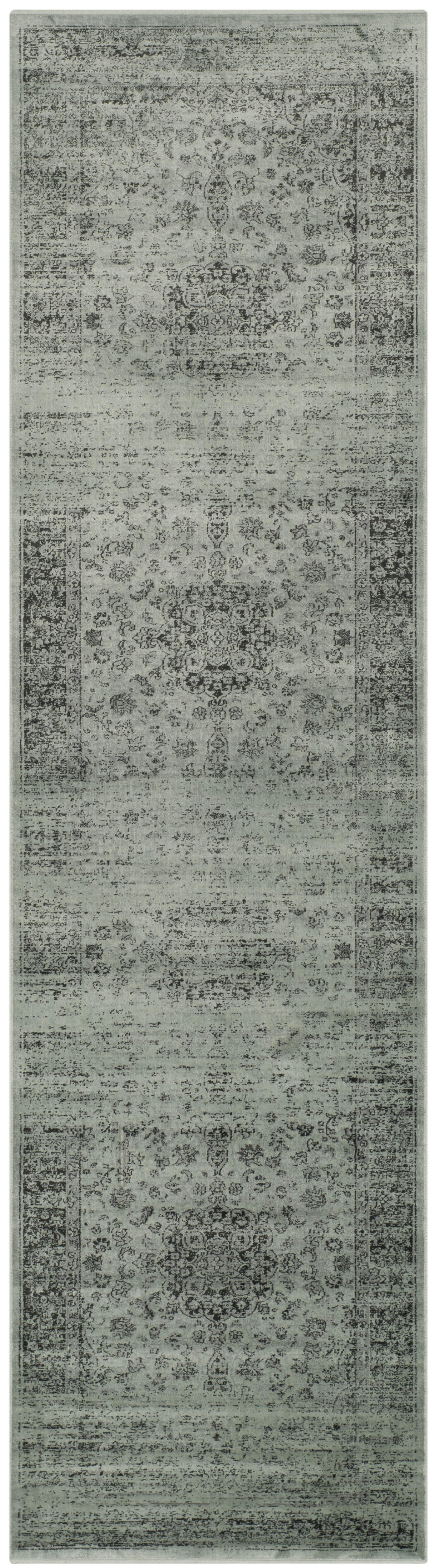 VINTAGE - Tapis de salon interieur en gris & epicea, 66 x 244 cm