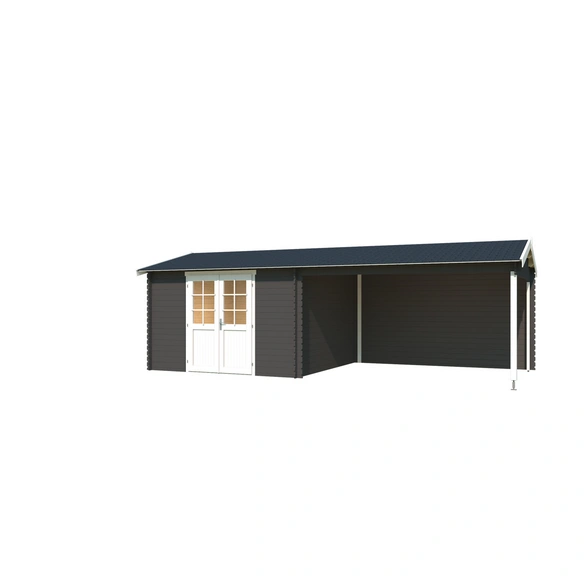 Gartenhaus »Amarillo«, BxHxT: 390 x 250,8 x 388,5 cm (Außenmaße inkl. Dachüberstand), Holz