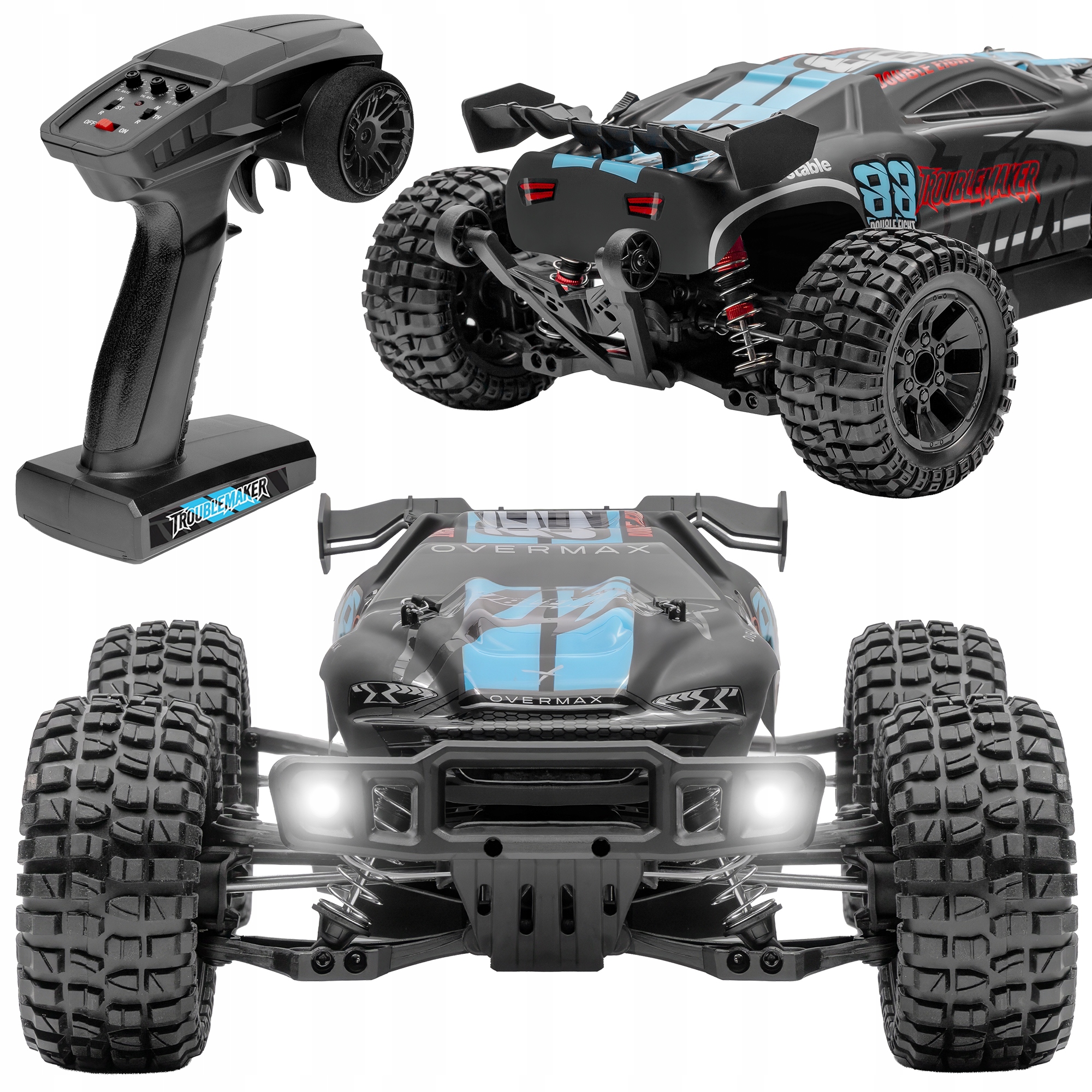 Samochód zdalnie sterowany TERENOWY 4x4 auto RC MONSTER TRUCK pilot 35KM/H