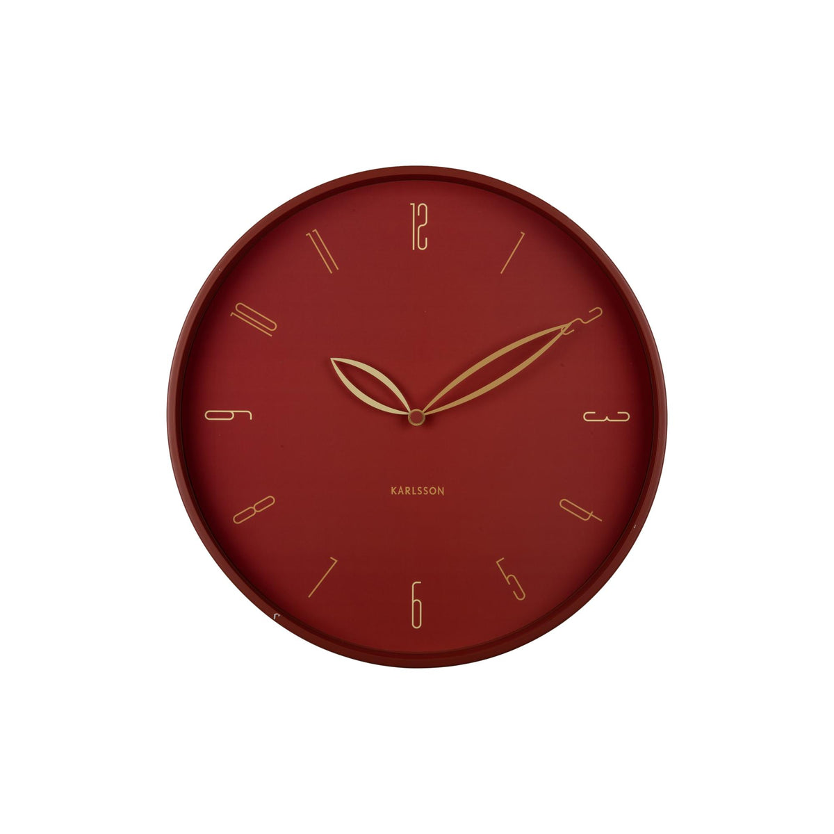 Karlsson wandklok Petals - rood - Ø40cm