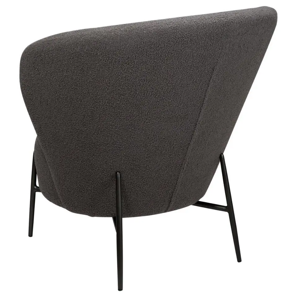 Hioshop Orbit Dan-Form fauteuil boucl&eacute; grijs