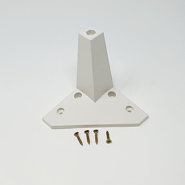 4un. Pied de meuble incliné scandinave pied nordique en résine plastique ABS blanche ANTI-HUMIDITé. Hauteur 100mm