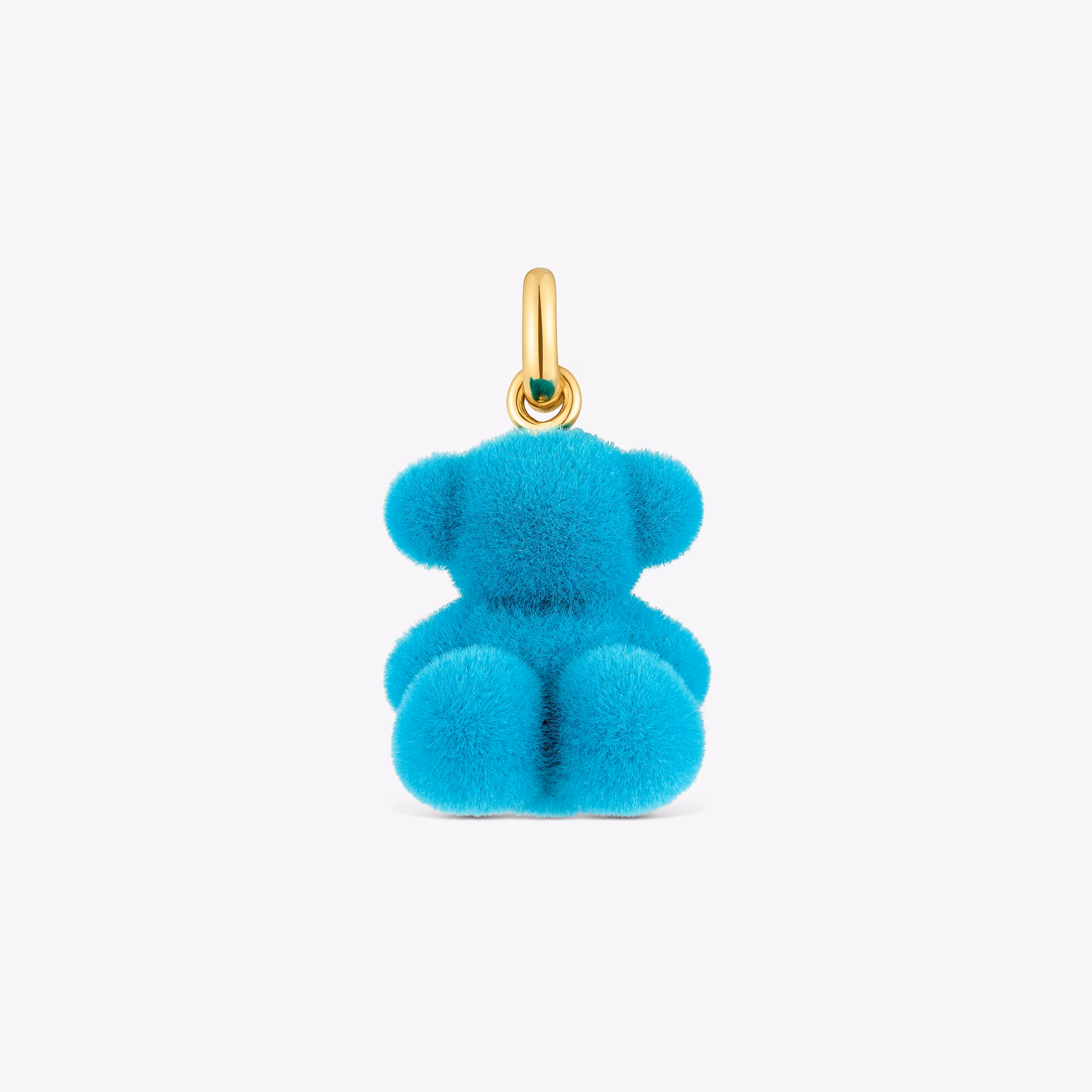 Colgante oso velvet en color turquesa con baño de oro 18 kt sobre plata Bold Bear
