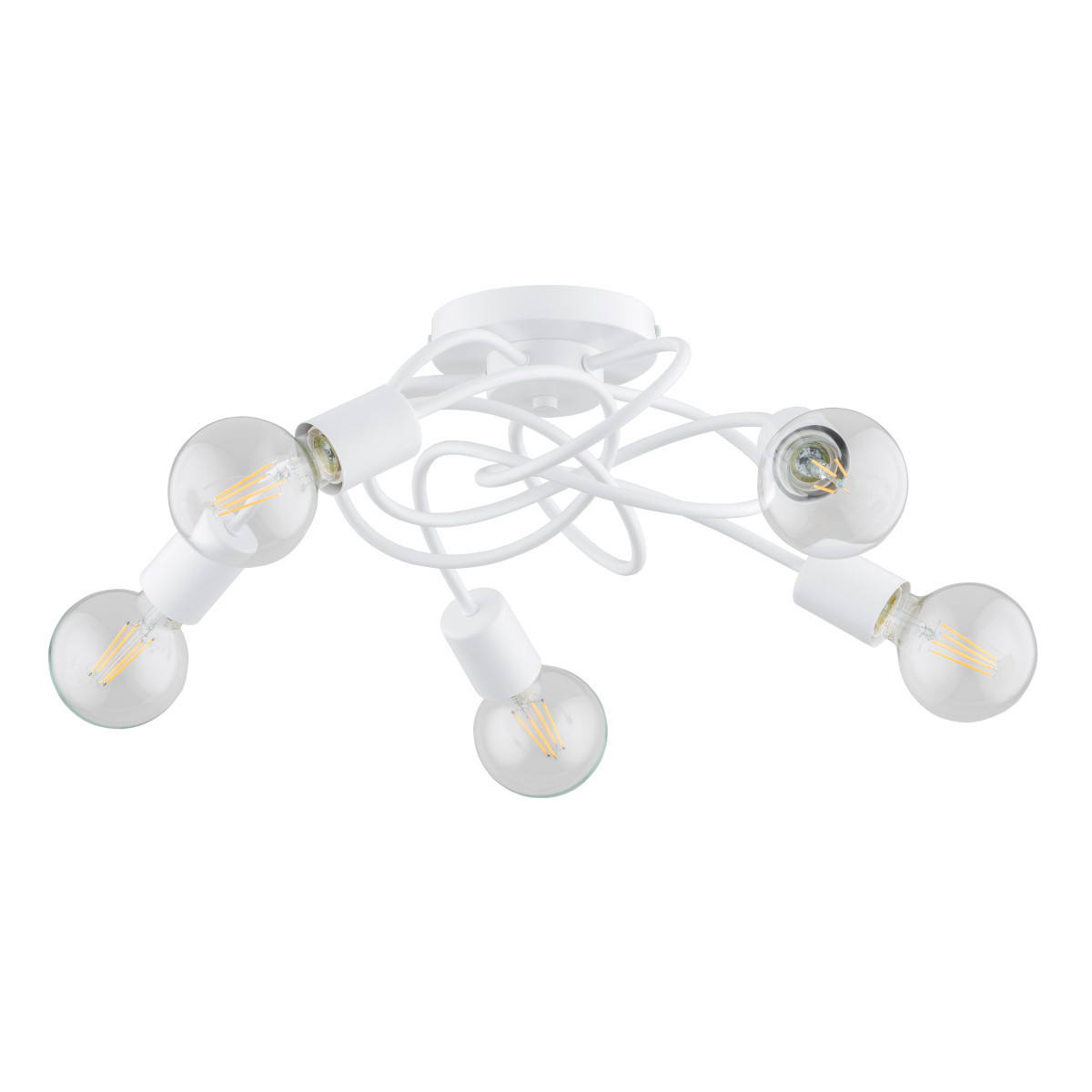 Lampa sufitowa biała MAXIS 5xE27x15W wym: 20x51x51 cm Alfa
