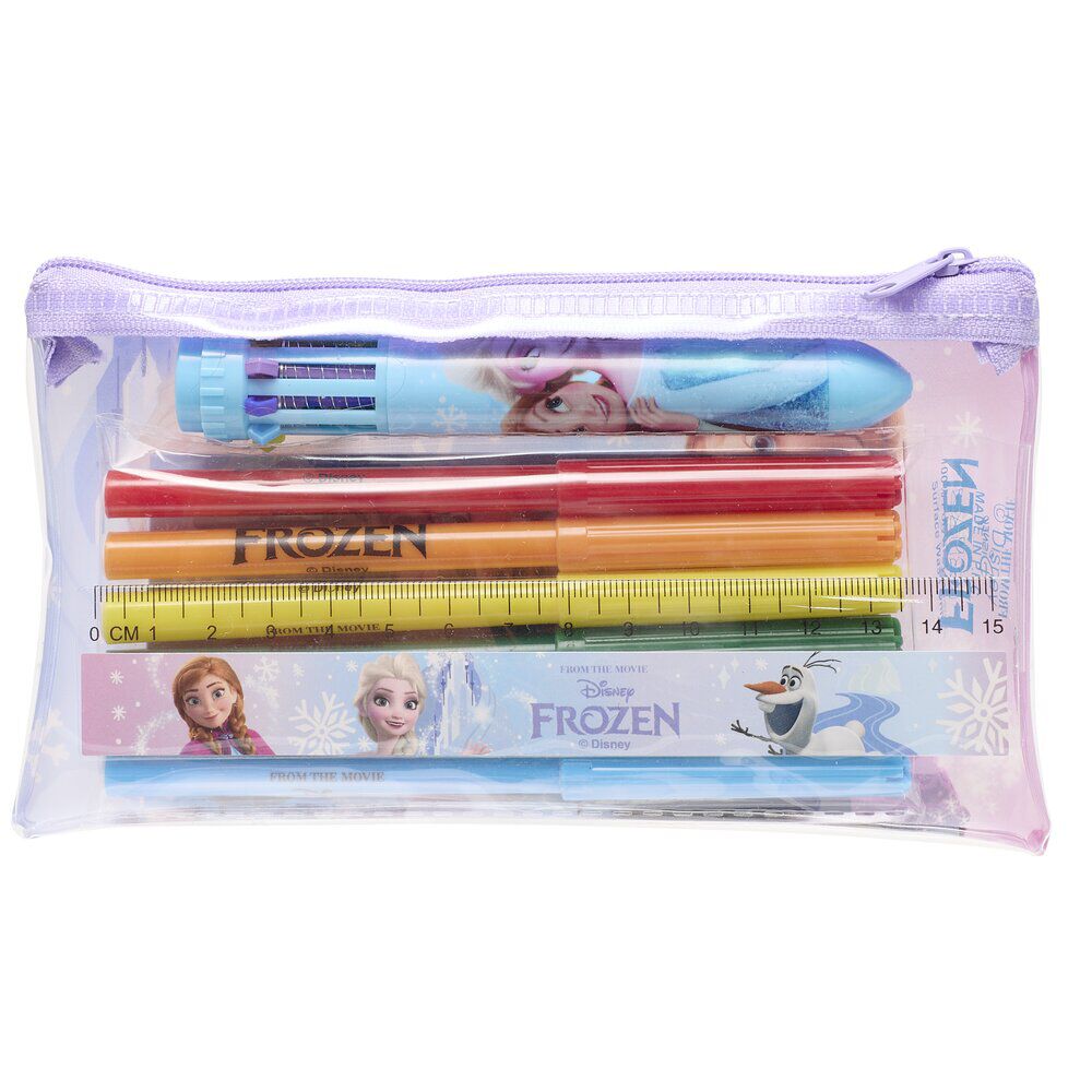 Trousse garnie La Reine des Neiges bleu et violet 18 pièces