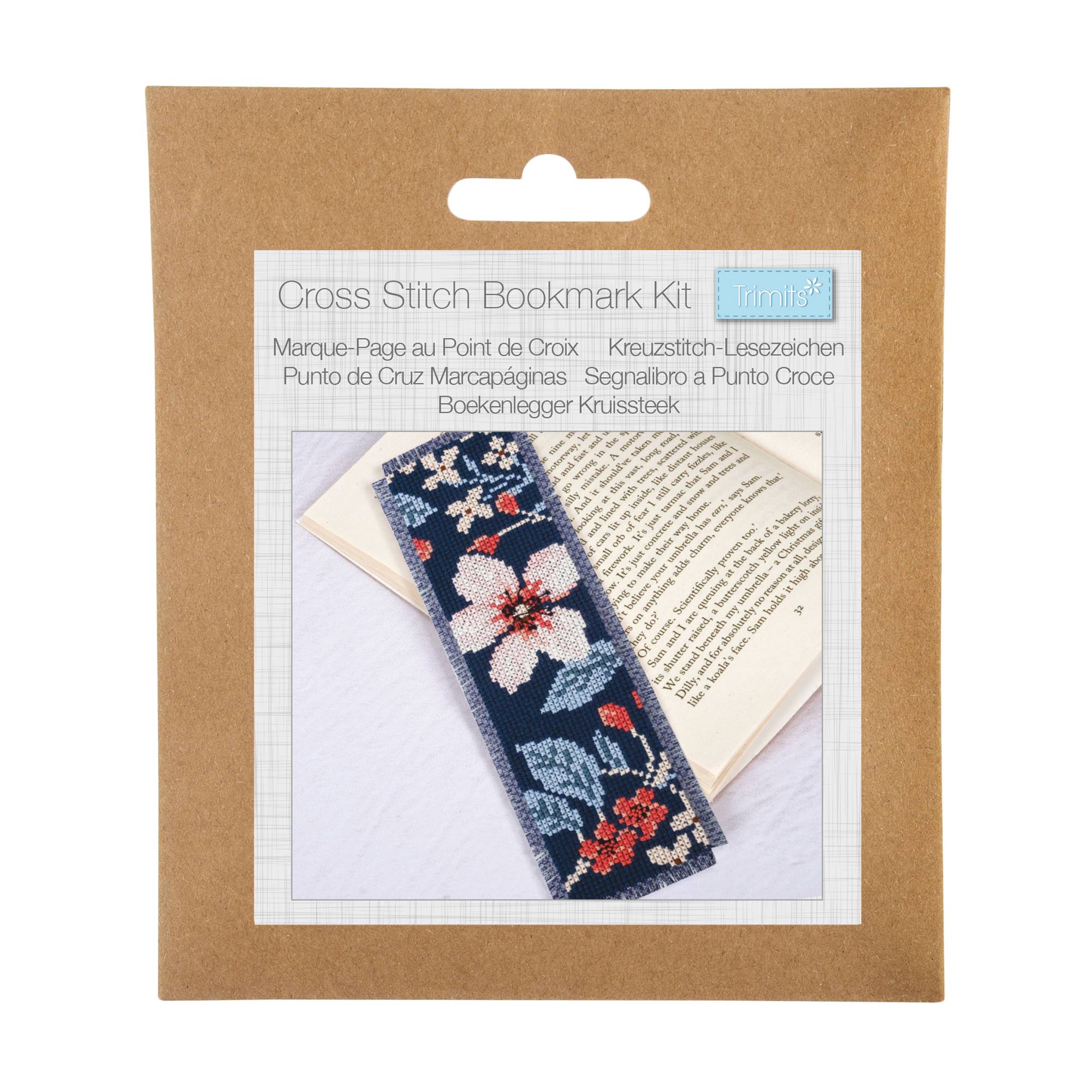Trimits Morris Floral Cross Stitch Bookmark Kit