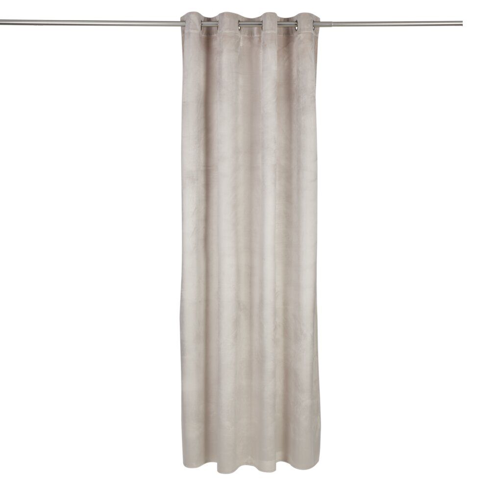 Rideau polyester 140x240cm effet velours taupe