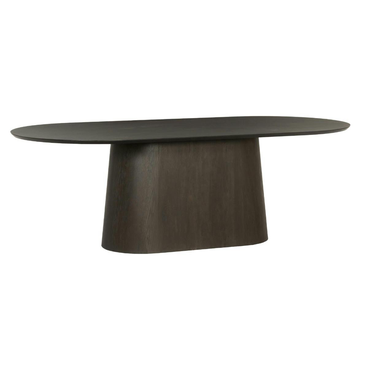 Table à manger design ovale en chêne brun 200 cm LOREN