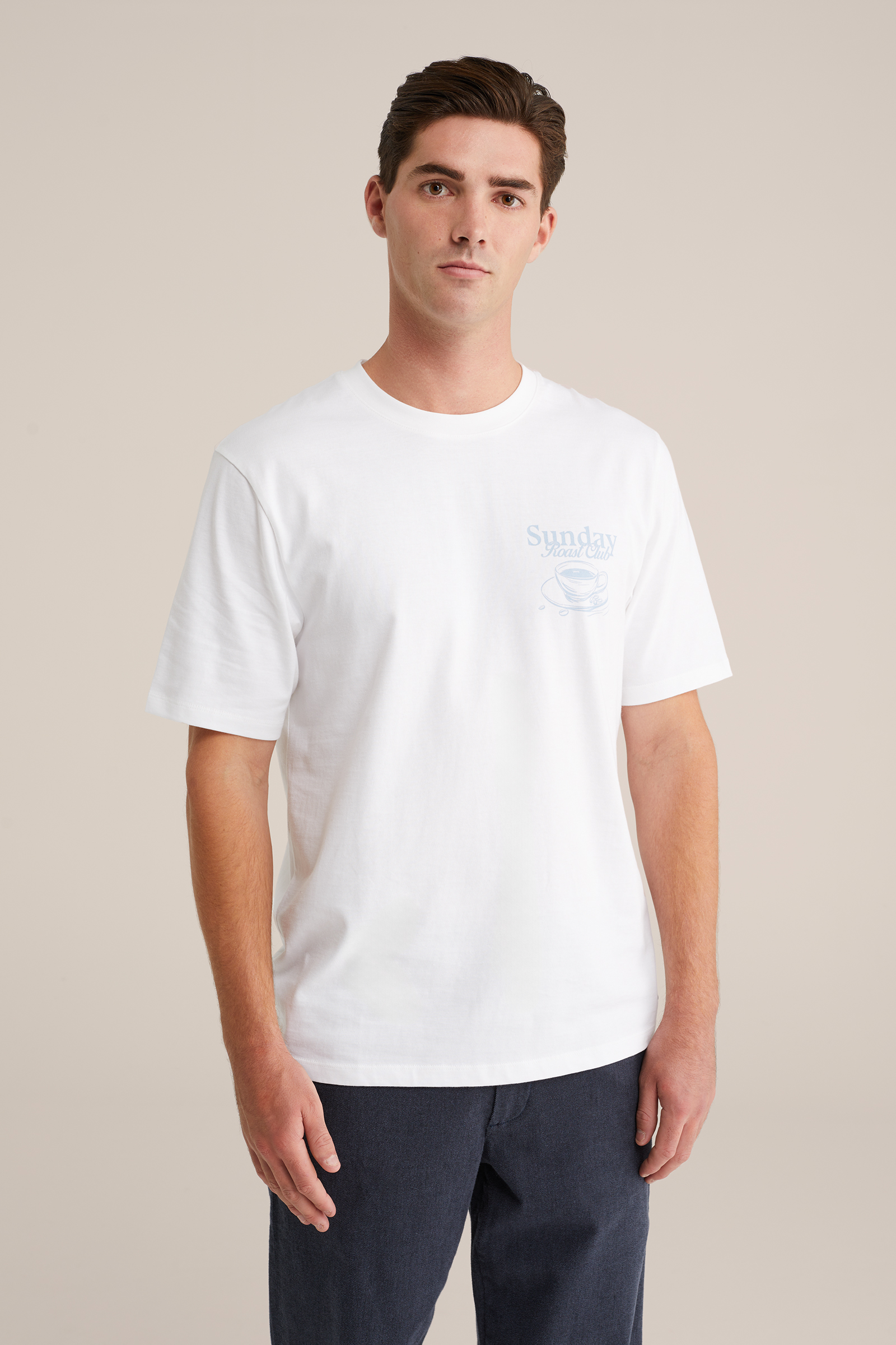 Heren relaxed fit T-shirt met print