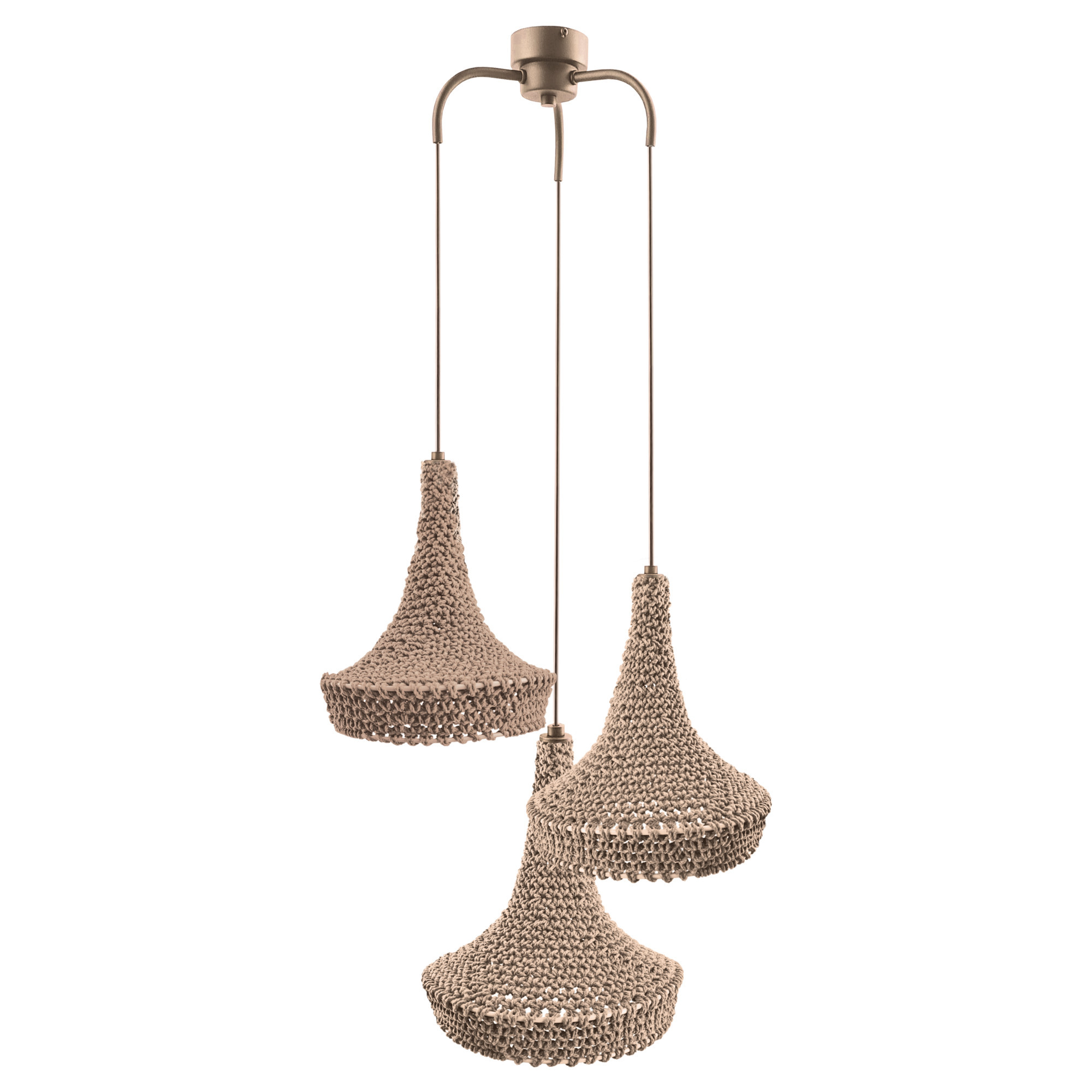 Lampa wisząca kremowa MAHAKA 3xE27x20W wym: 175x50x50 cm Shilo