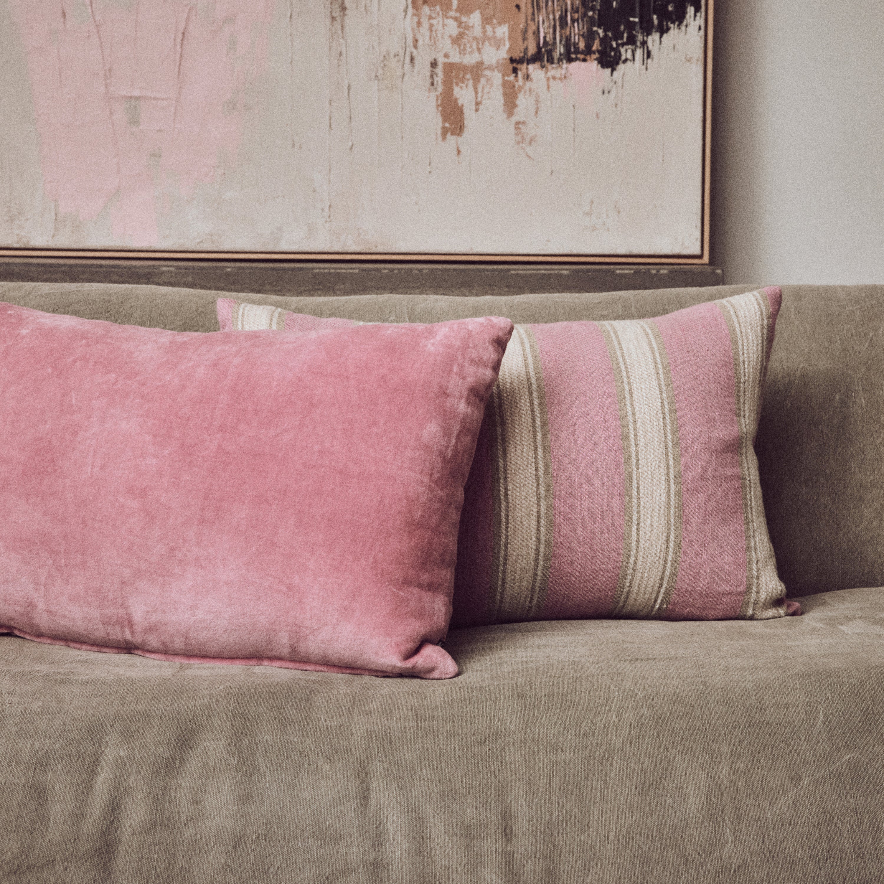 HKliving Velvet Sierkussen 40 x 60 cm - Rose