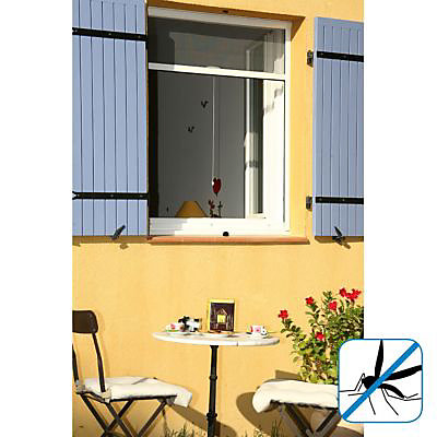 Moustiquaire de porte enroulable en alu blanc Kocoon 140 x h.230 cm