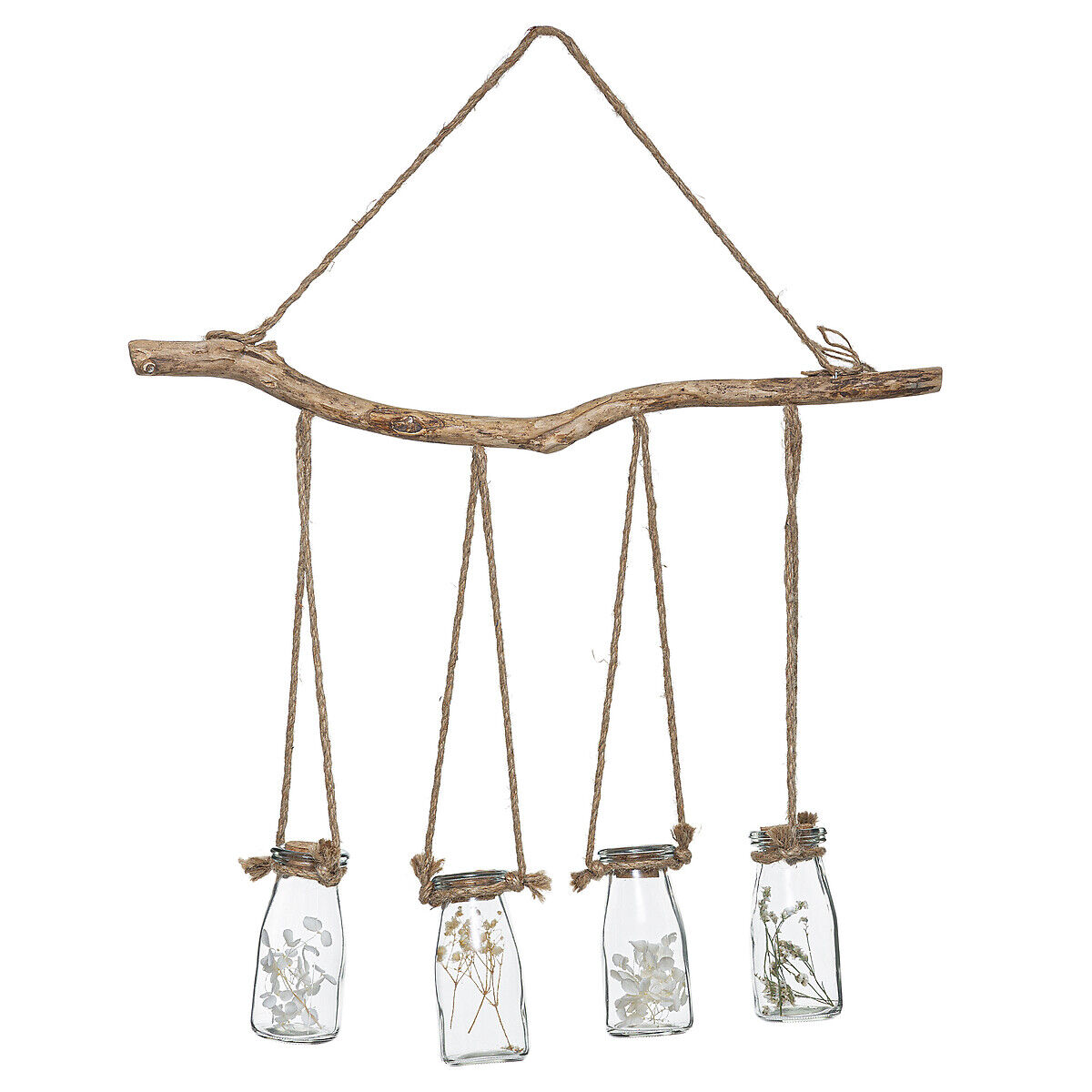 Suspensão com 4 jarras com flor 45x53cm