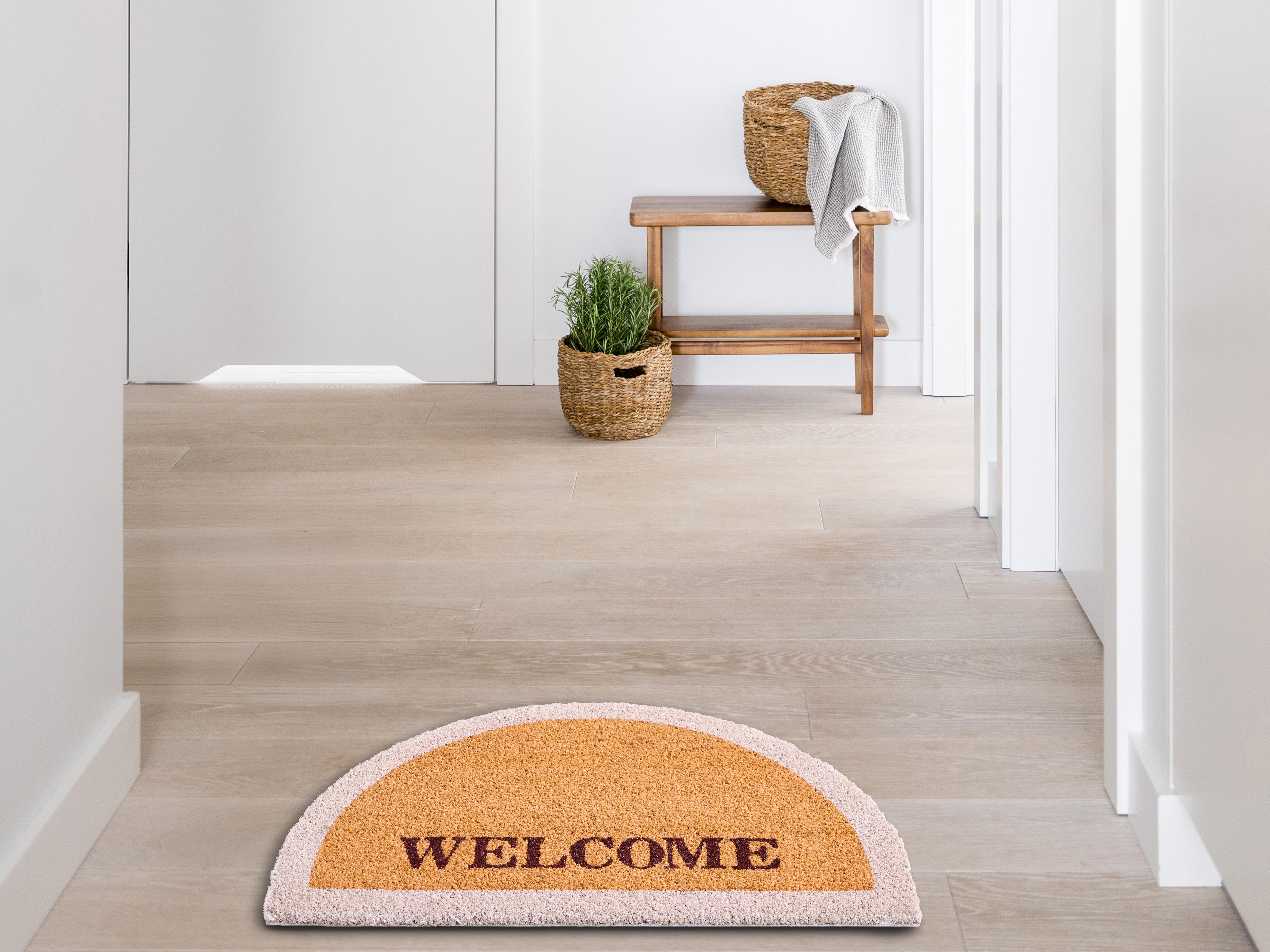 Doormat BUHI Natural 45 x 75 cm Text Coir