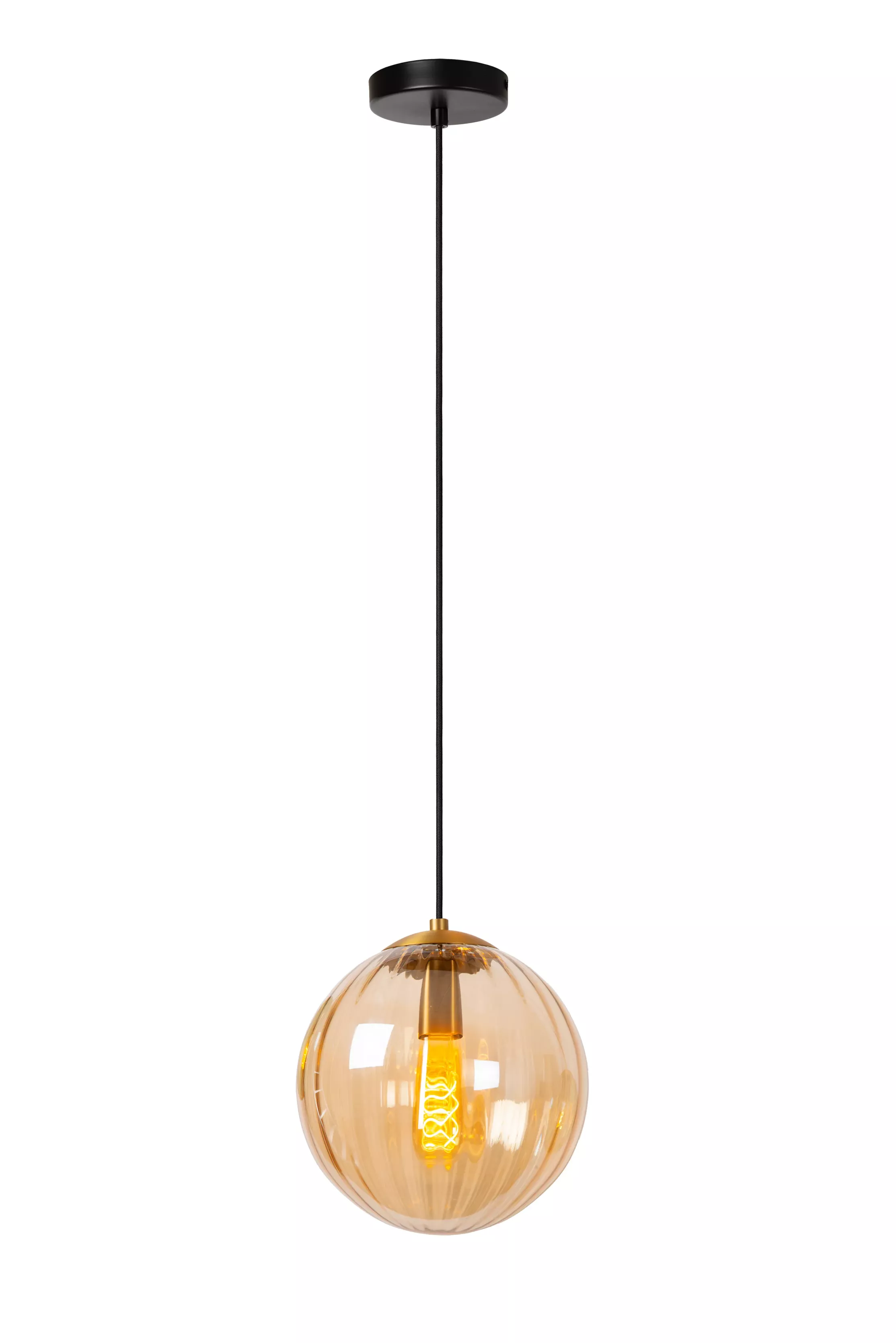 Lampa wisząca żółto-pomarańczowa-czarna MONSARAZ 1xE27x40W Lucide
