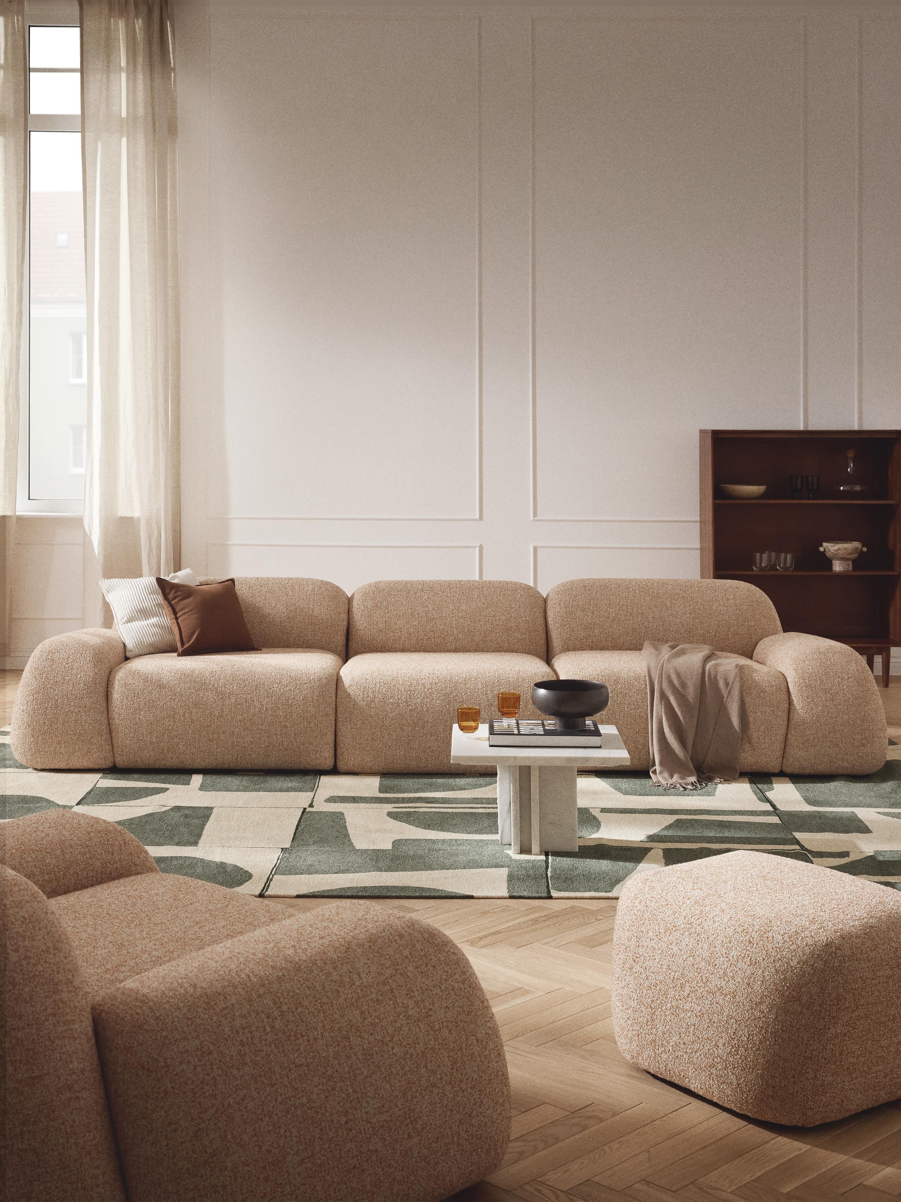 Modulares Sofa Wolke (4-Sitzer) aus Bouclé