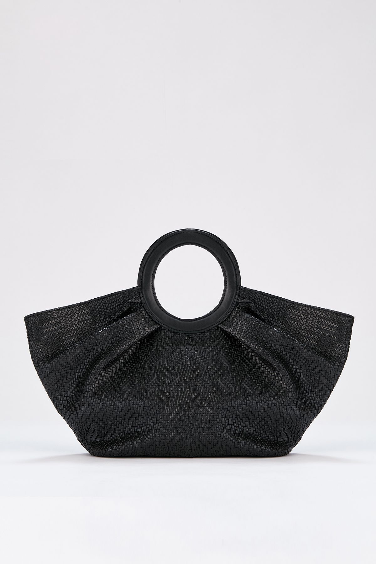 Belissh Textured Pu Leather Top Handle Tote Bag
