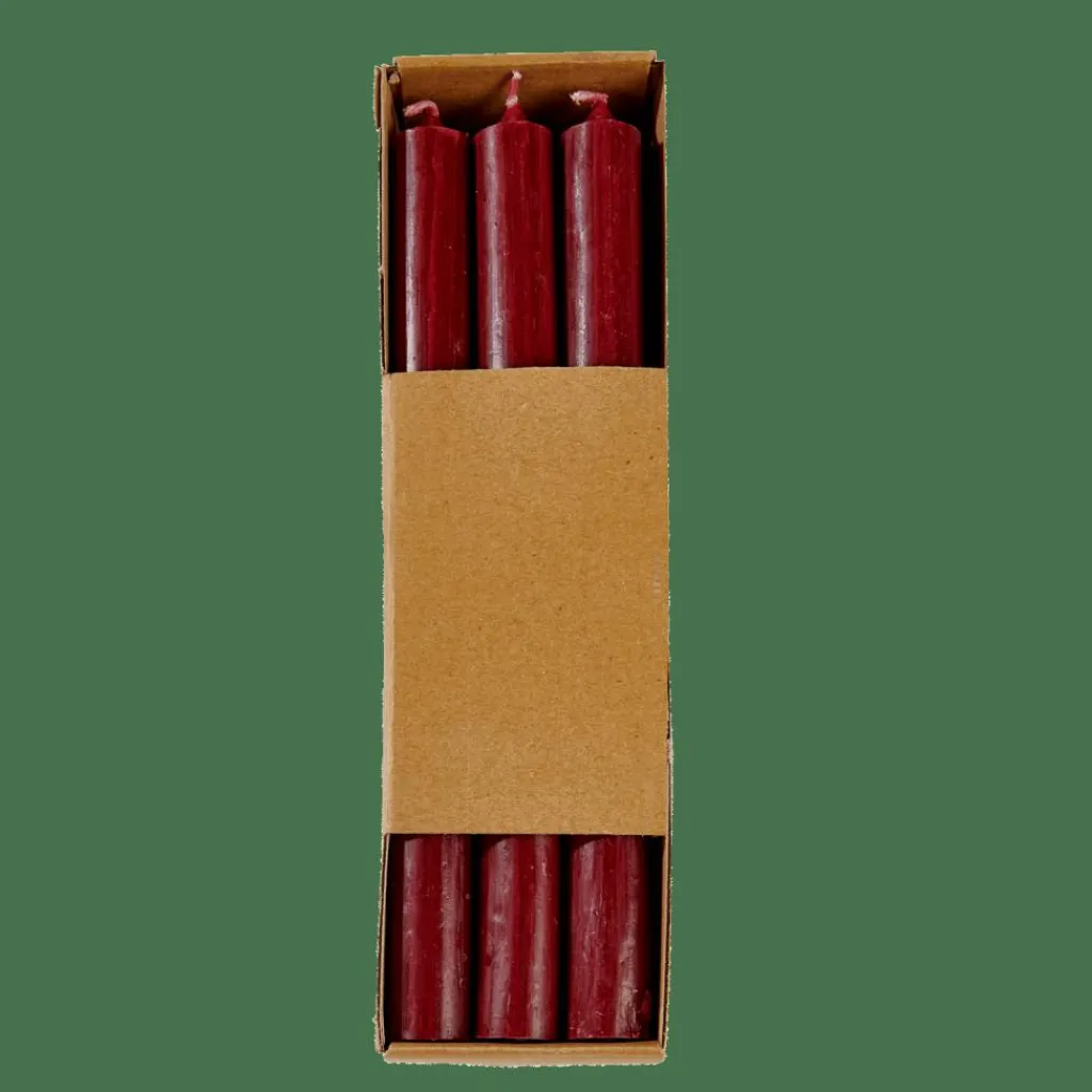 Bougies^CASA FINA Bougies Set De 6 Bordeaux