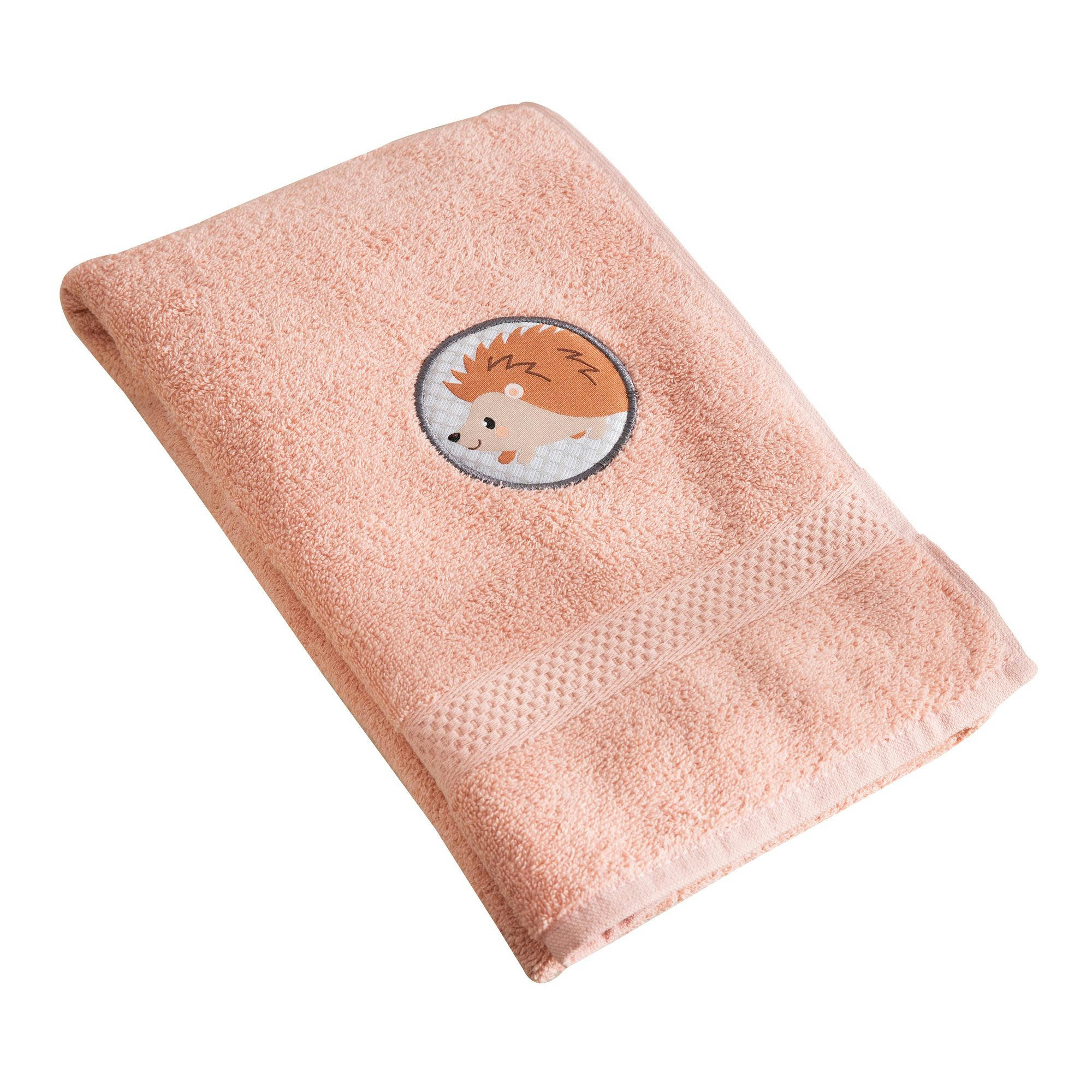 PETITES BETES - Drap de bain 70x130 rose en coton