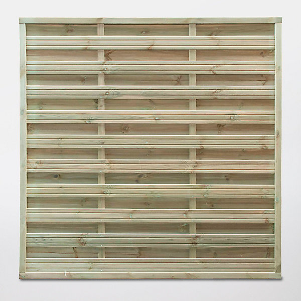 Panneau droit de clôture Douro en bois traité ép.35 mm L. 180 x H.180 cm