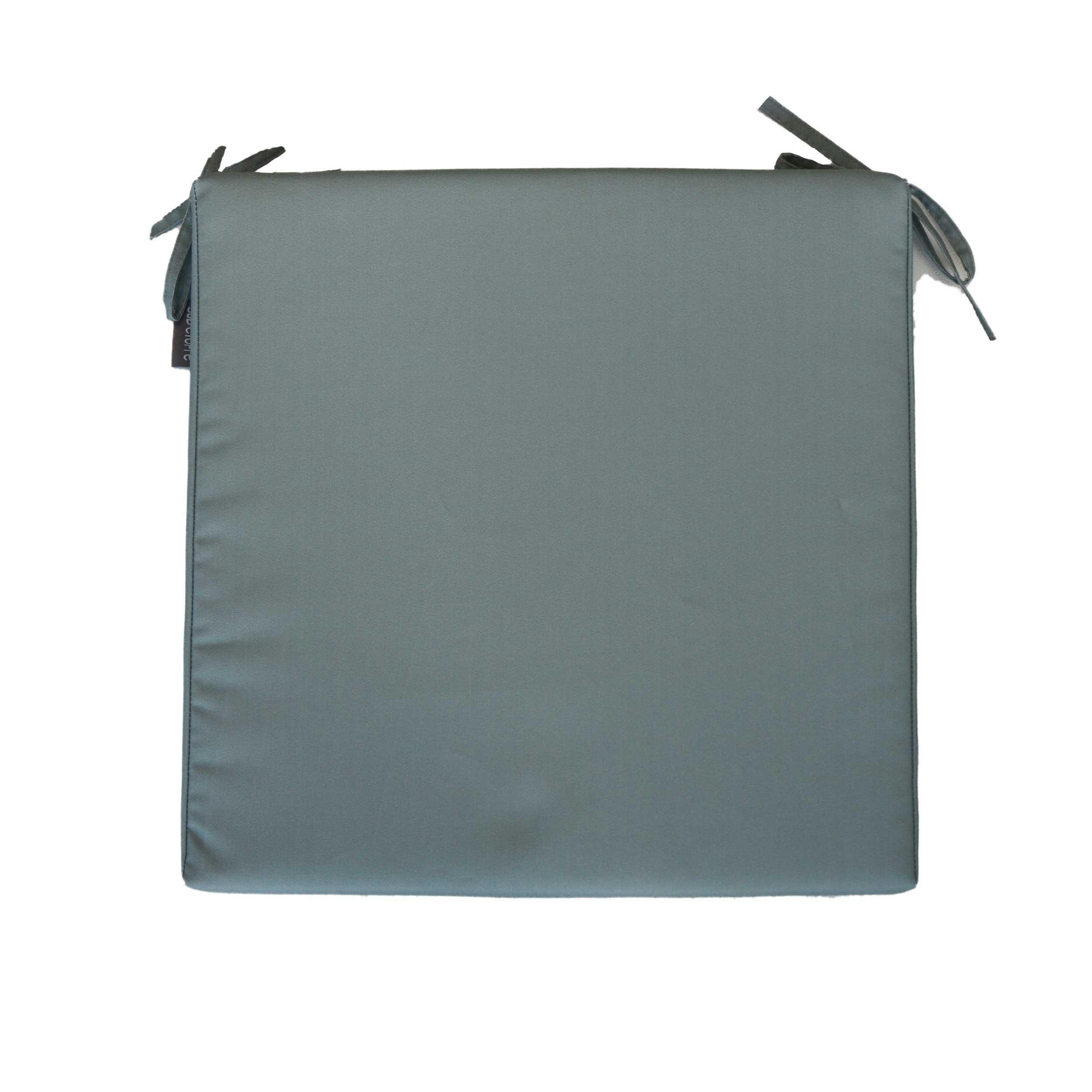 JUAN LES PINS - Galette de chaise carré en fibre synthétique gris 40x40