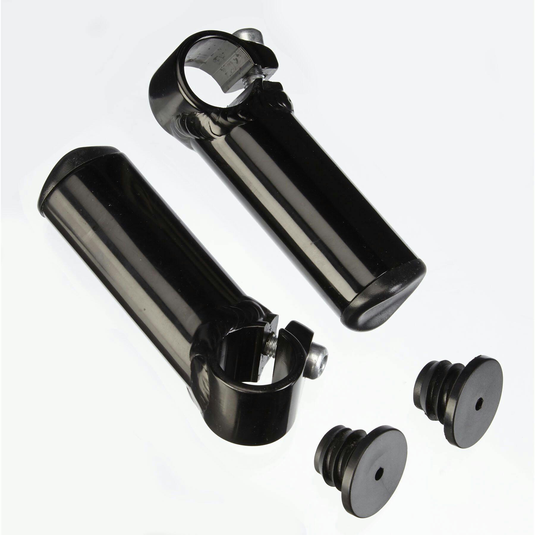 Supercycle Performance Alloy Bike Bar Ends, Black, 110-mm