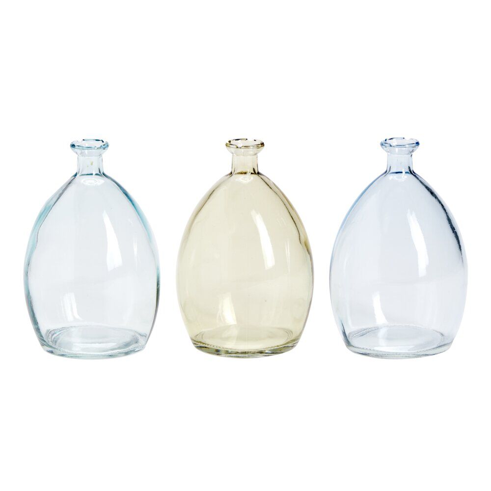 Soliflore Dame Jeanne x3 en verre Ø8xH12cm