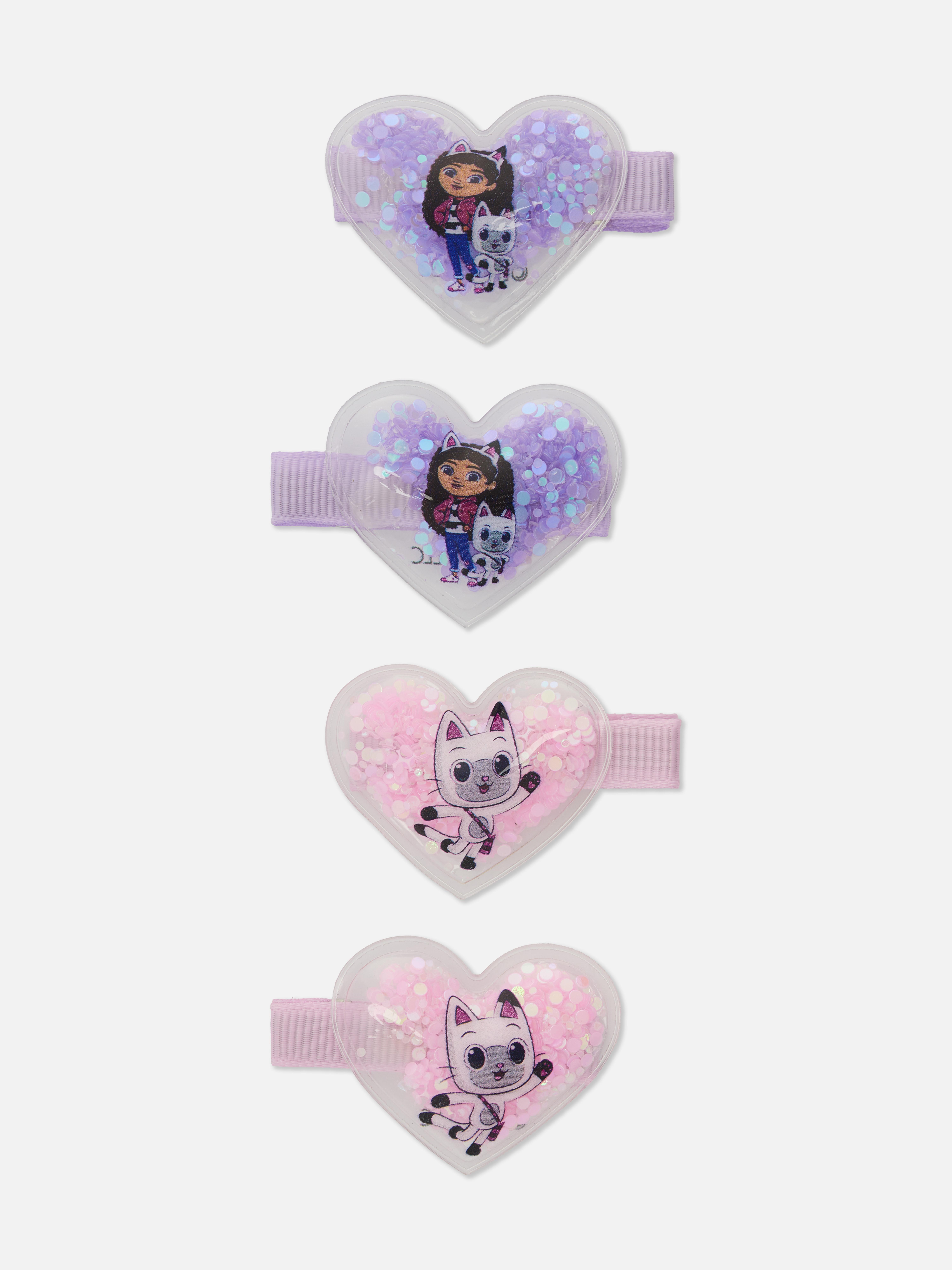 4pk Gabby’s Dollhouse Glitter Hair Clips