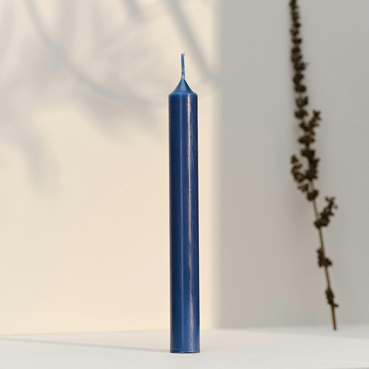 - 12 bougies droites 7h Bleu Intemporel