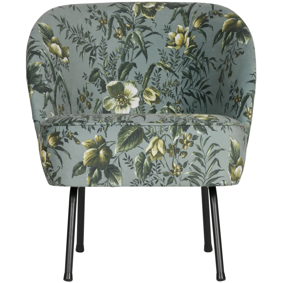 WOOOD fauteuil Vogue - Fluweel - Poppy Grijs - 69x57x70