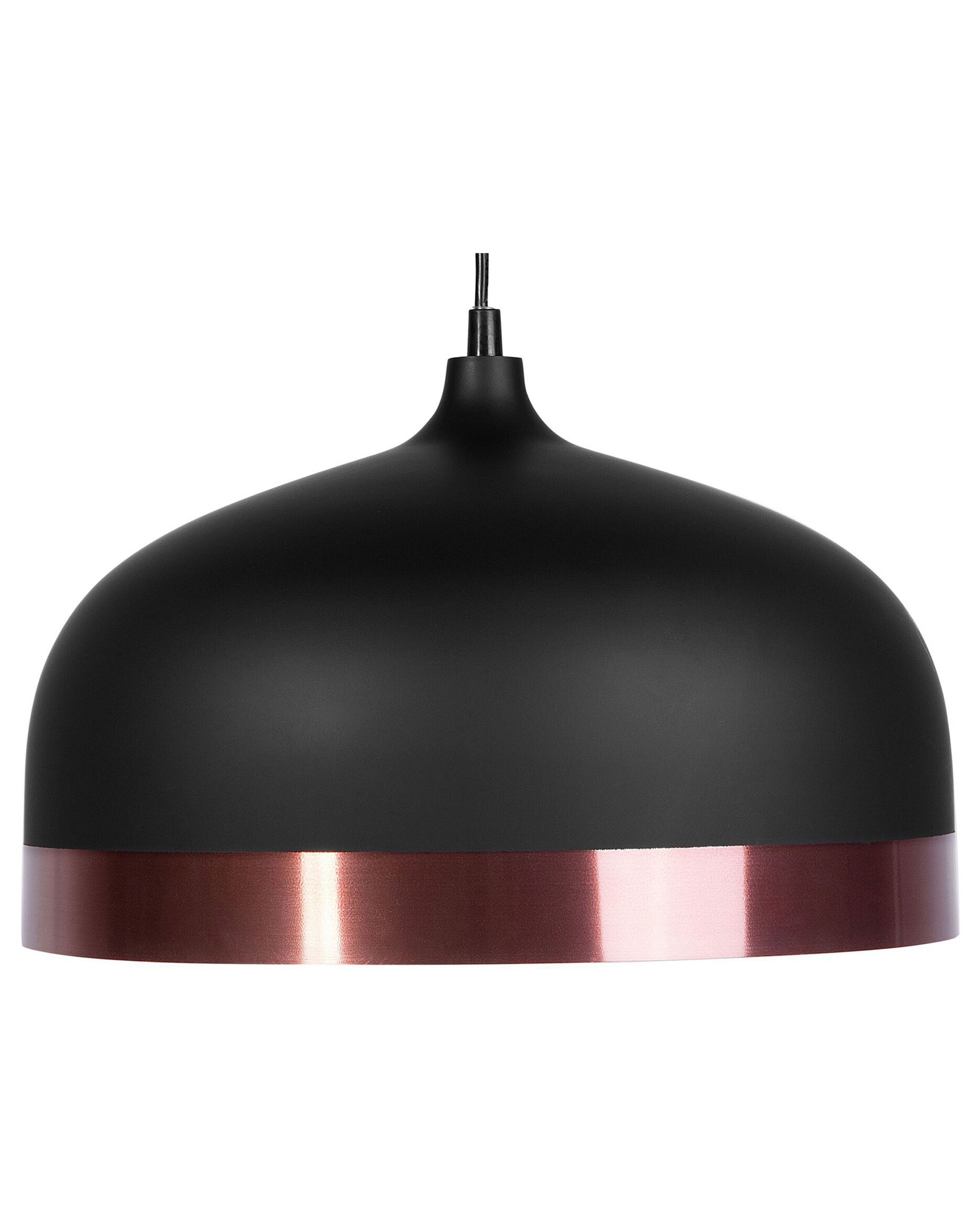 Lampa wisząca metalowa matowa czarna