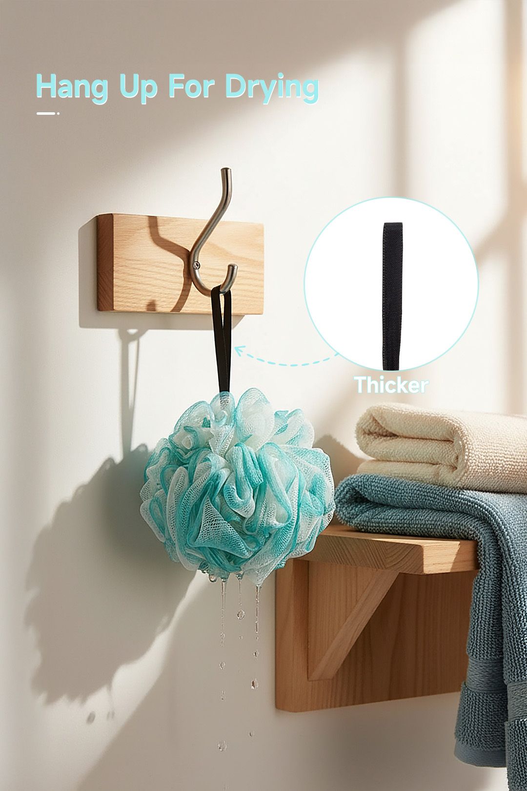 Living and Home 4Pcs Soft Mesh Pouf Bath Sponges