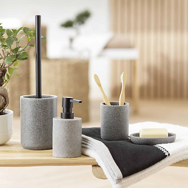 Gobelet de salle de bain Jasper effet granit