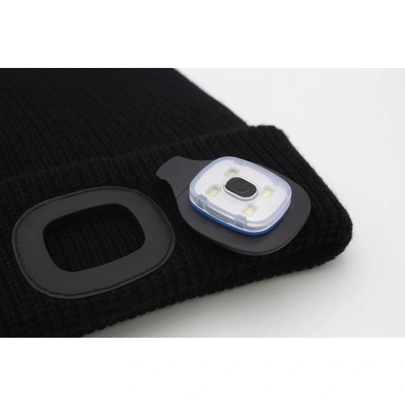 Mütze »Nordic«, schwarz/grau, mit LED Lampe