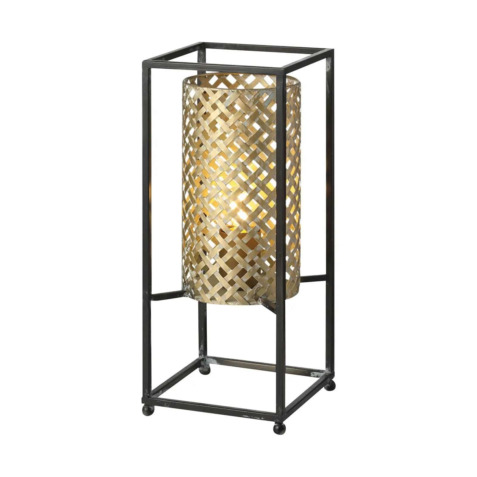 Freelight tafellamp Petrolio - 1 lichts - 15 x 37  cm - zwart goud