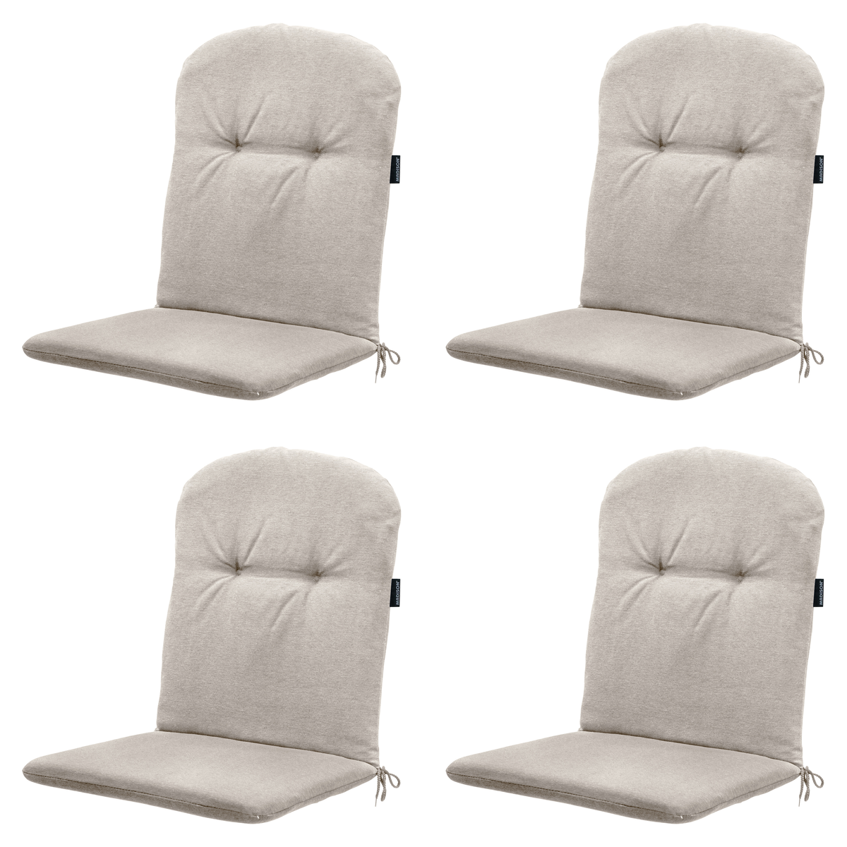 Madison kuipstoelkussen hoge rug Panama - beige - 96x45x3,5cm - set van 4