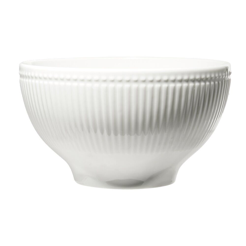Bol Colombe en porcelaine striée blanc Ø15xH8cm