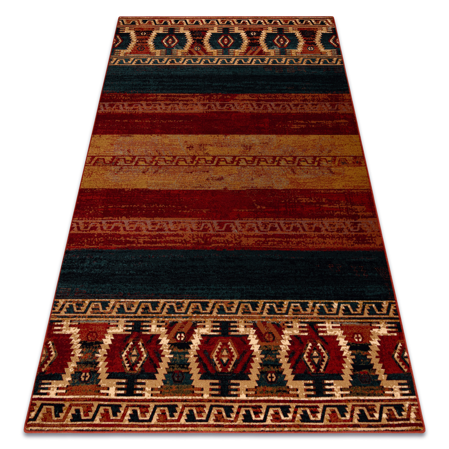 Dywan wełniany OMEGA VRITTI etno, rubin 170x235 cm