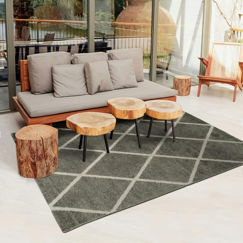 DEHORS-DEDANS - Tapis pour intérieur-extérieur gris 120x170