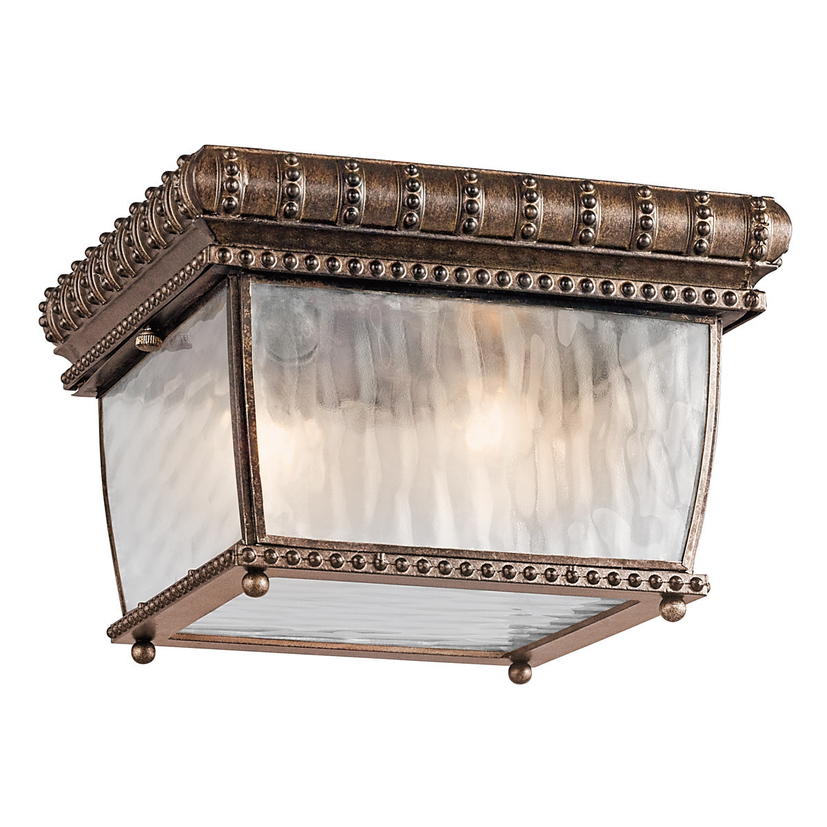 Lampa sufitowa Venetian Rain szczotkowany brąz 2xE14x60W IP44 Kichler
